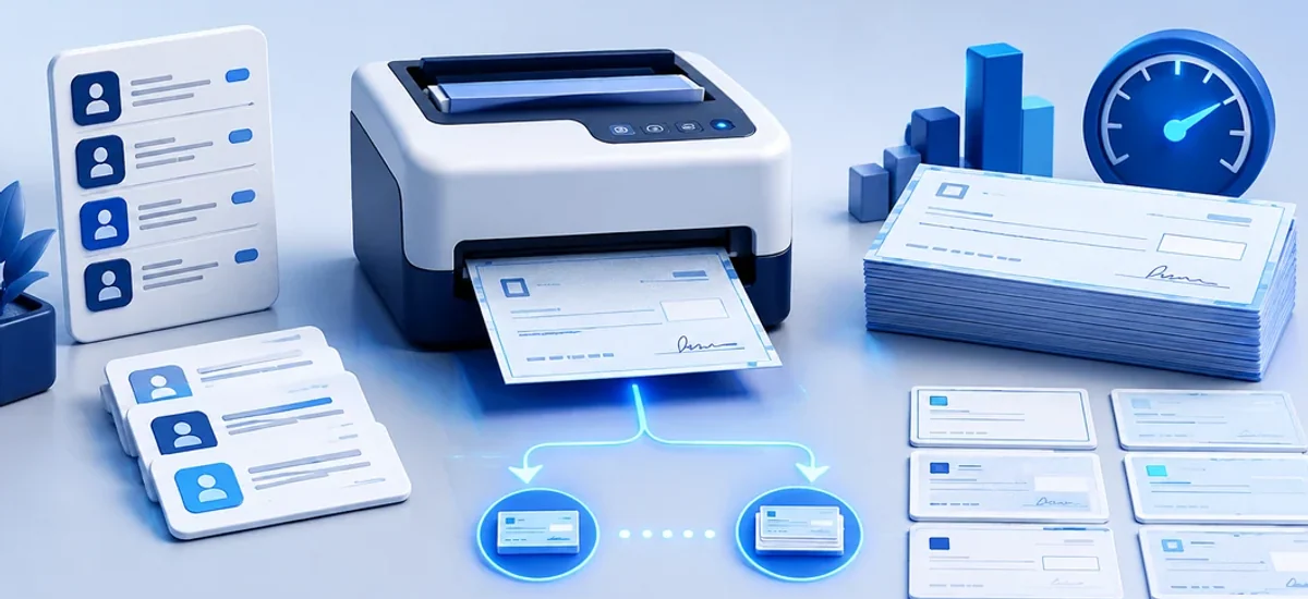 Cheque printing workflow using saved payee details and bulk payment templates