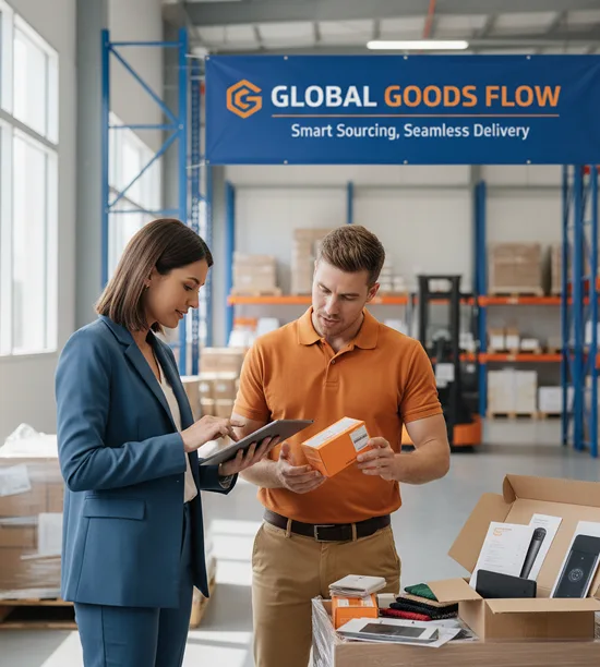 Team reviewing a product with a supplier