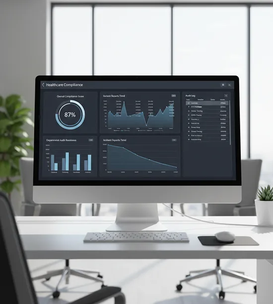 Healthcare compliance and reporting dashboard