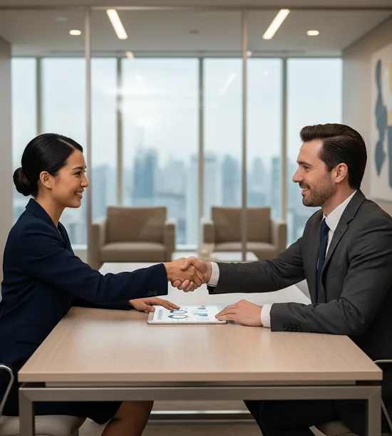 Professional services advisors strengthening a client relationship
