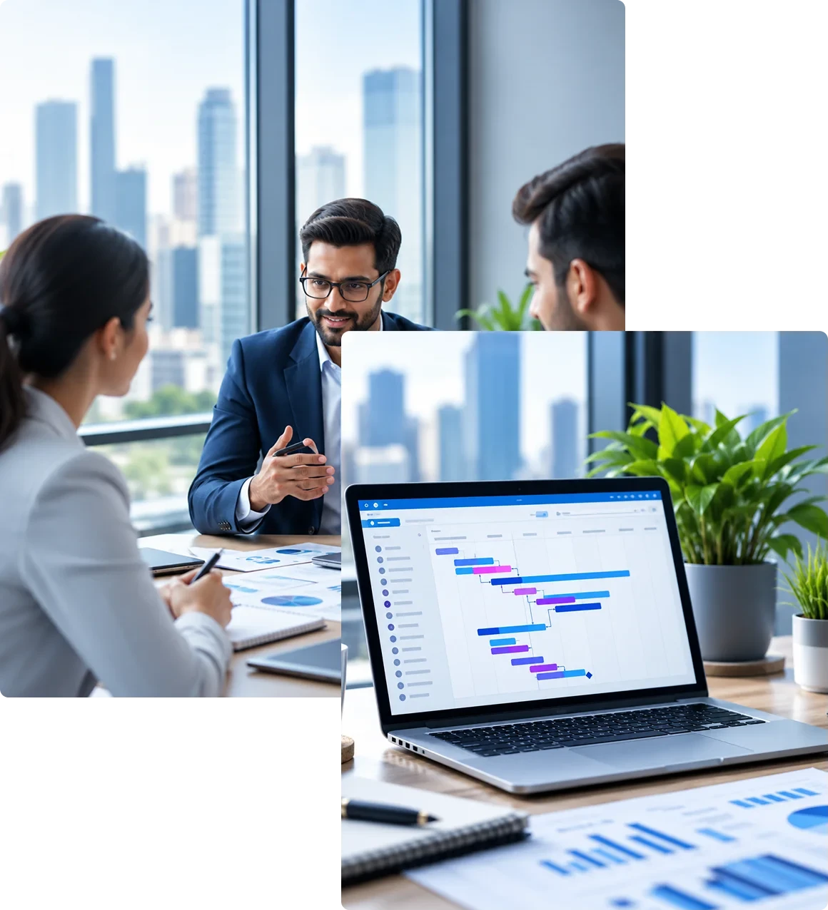 Connected professional services planning and client operations