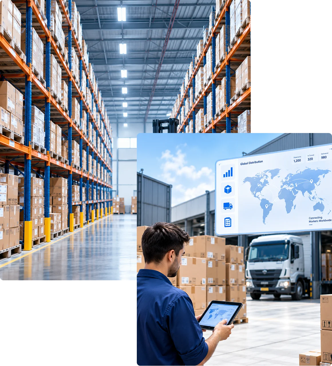 Connected trading inventory and distribution operations