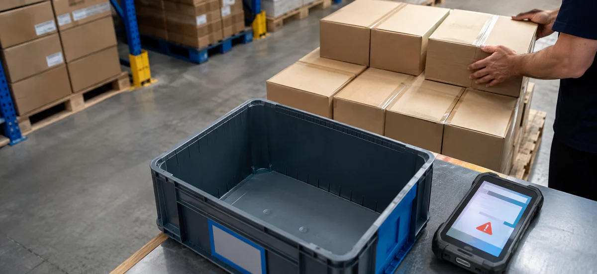 Warehouse manager responding to an early inventory reorder alert